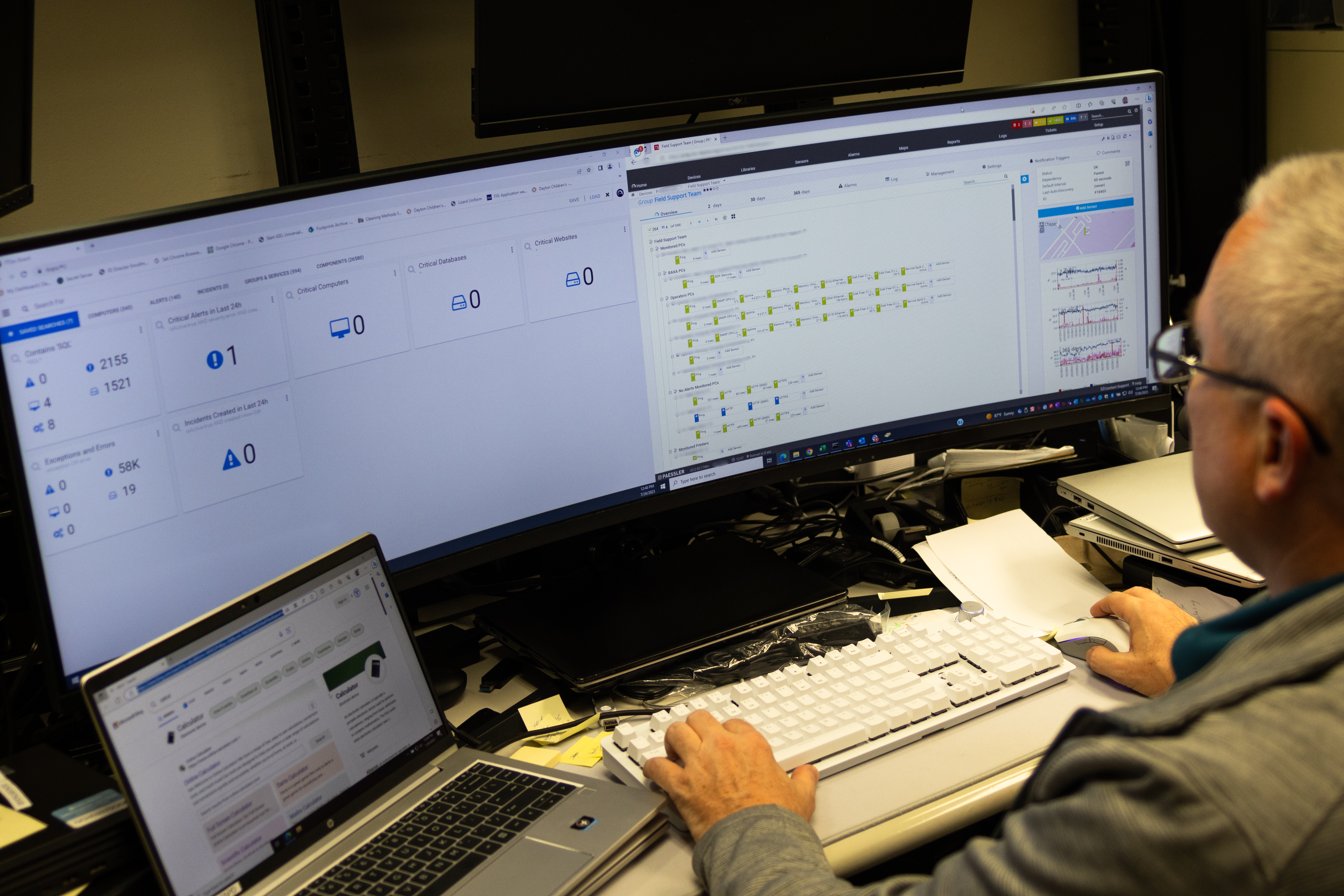 PRTG Enterprise Monitor and ITOps Board in use at Dayton Children's Hospital