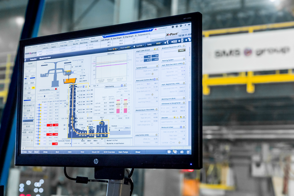 Monitoring of an SMS group production plant