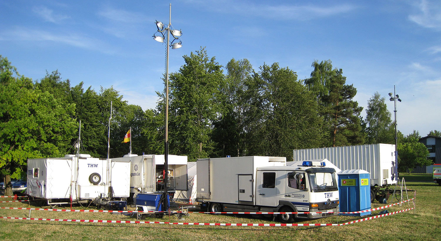 Die Einsatzleitung des THW OV Emmendingen beim Southside Festival